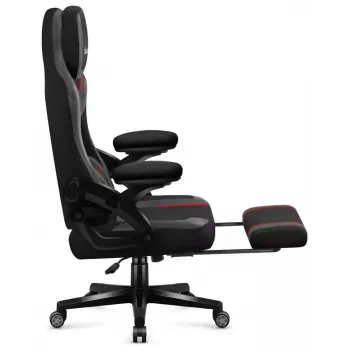 Cadeira de gaming huzaro Force 4.6 — assento ergonómico em tecido, altura ajustável, reclinável, apoio lombar, 130 kg máx., largura do assento 41 cm