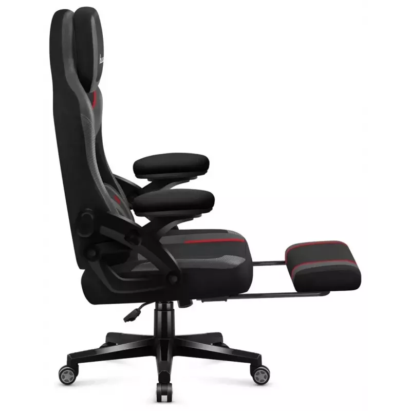 Cadeira de gaming huzaro Force 4.6 — assento ergonómico em tecido, altura ajustável, reclinável, apoio lombar, 130 kg máx., largura do assento 41 cm