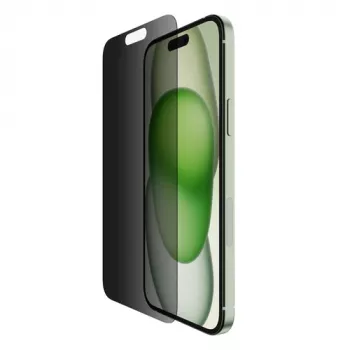 Belkin ScreenForce Pro - proteção de ecrã para telemóvel - 2,5D - vidro - com filtro de privacidade - para Apple iPhone 14 Pro Max, 15 Plus (OVA148ZZ)