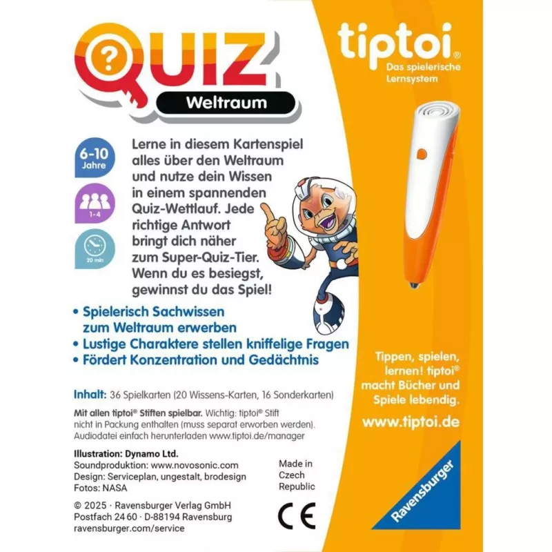 tiptoi Quiz Weltraum, jogo de quiz