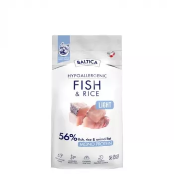 BALTICA Nutraceutic Hypoallergenic Light S Peixe com Arroz – Alimento seco para cães – 3 kg