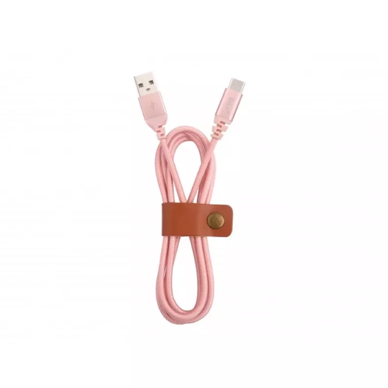 Cabo USB Tellur TLL155281 USB 2.0 1 m USB A USB C rosa-ouro