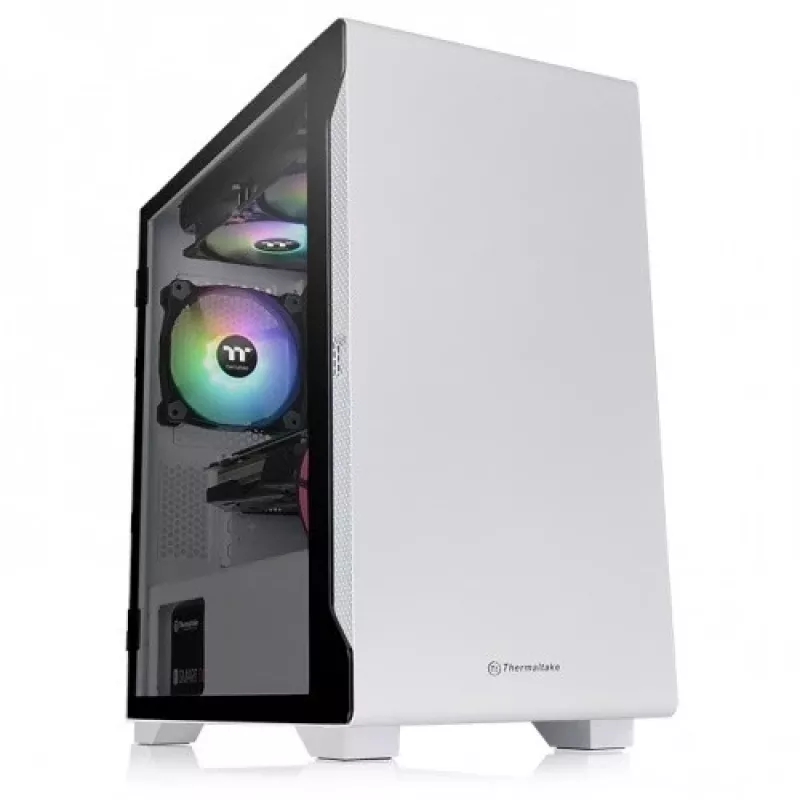 Caixa para PC Thermaltake S100 Tempered Glass Snow Edition Micro Tower branco