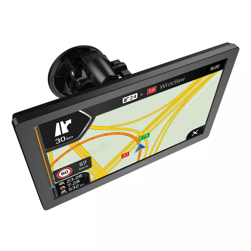 Navegação automóvel MODECOM FreeWAY CX 9.0 com iGO Navigation Truck, ecrã tátil de 9 polegadas, 800×480, 8 GB, Windows CE 6.0, transmissor FM