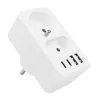 Power Splitter MACLEAN MCE249 F/W – 2 tomadas de rede (16A + 6A) e 4x USB (2x A, 2x C PD 20W)