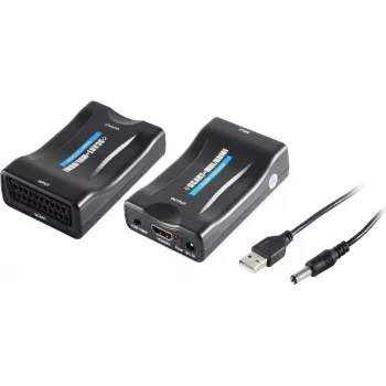 Conversor SCART para HDMI ShiverPeaks SP05-07001, resolução até 1080p, adaptador de vídeo analógico para digital