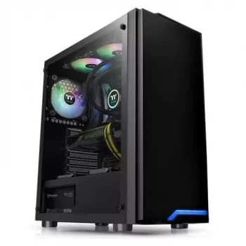 Thermaltake H100 TG torre MIDI preta