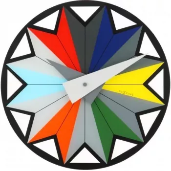 Relógio de parede NeXtime 8163 Circus, Ø43 cm, preto/multicolor