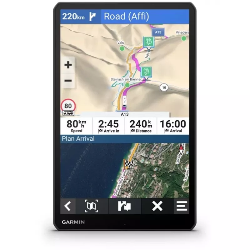 Sistema de navegação Garmin 1095 Fixo 25,6 cm (10.1 ) Ecrã tátil TFT 554 g preto (010-02749-10)