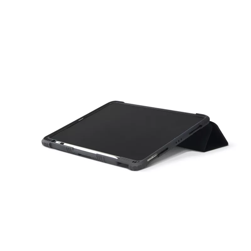 DICOTA Folio Case - capa flip para tablet - policarbonato, poliuretano termoplástico (TPU), polietileno reciclado - preto - 10.9 - para Apple 10.