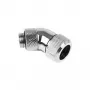 Conector de rosca Alphacool Eiszapfen 13mm HardTube 45° rotativo G1/4 - cromado (17406)