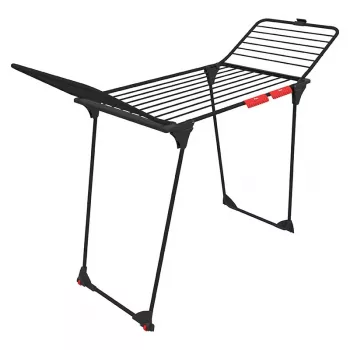 Estendal VILEDA King Ultimate 174096 — estendal dobrável em aço, 20 m de área de secagem, rodas, 112 cm de altura