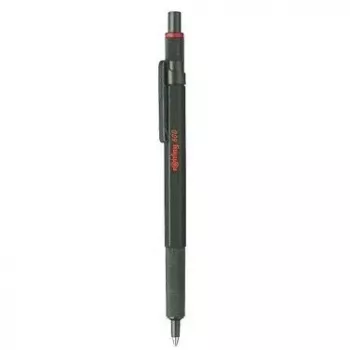 Esferográfica retrátil com clip Rotring 600 verde