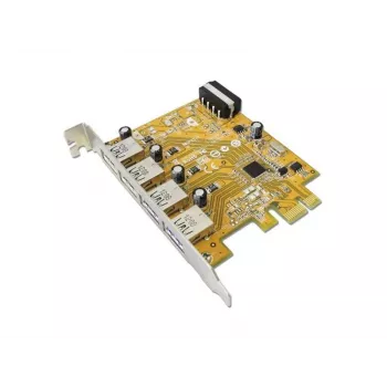 Adaptador placa de interface PCIe USB 3.2 Gen 1 (5 Gbit/s) interno — Sunix USB4300N, 78×121×18 mm