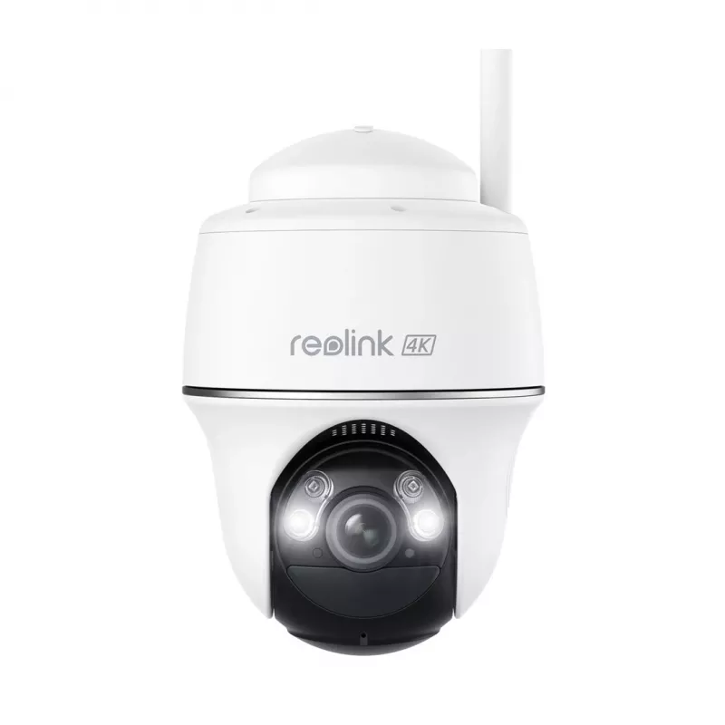 Reolink Argus Série B440 - Câmara exterior com bateria 4K, rotação/inclinação, deteção de pessoas/veículos/animais, visão noturna a cores