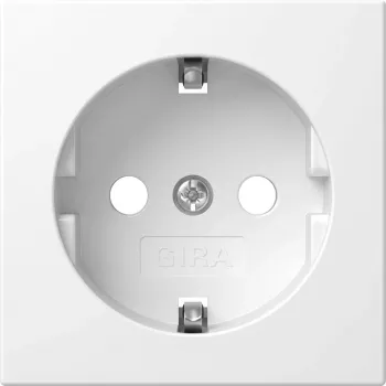 Tomada Schuko Gira System 55 branco puro 1 tomada (MPN 492003)