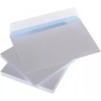 Envelopes com faixa C4 229x324mm, branco 90g, cartão 500 unid.