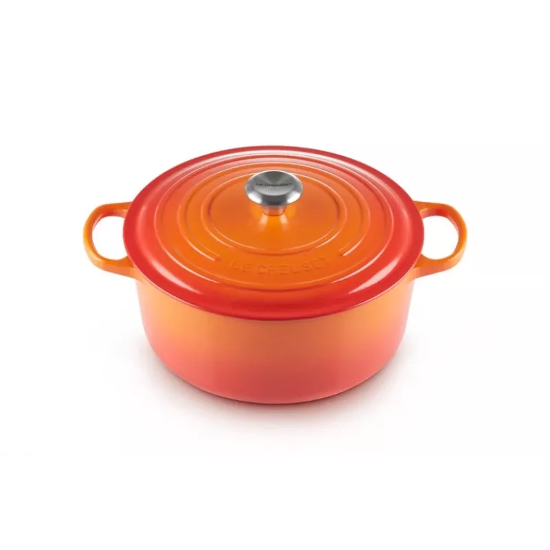 Le Creuset 21177280902430 6,7 L panela redonda laranja, vermelho
