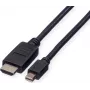 ROLINE Cabo Mini DisplayPort, Mini DP-HDTV, ST/ST, preto, 1,5 m