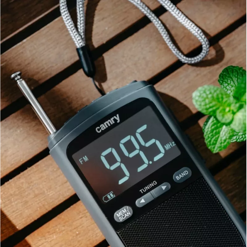 Camry | Mini rádio portátil | CR 1905 | Função despertador | Preto