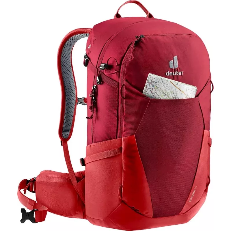 Mochila de caminhada Deuter Futura 27 mulher vermelha