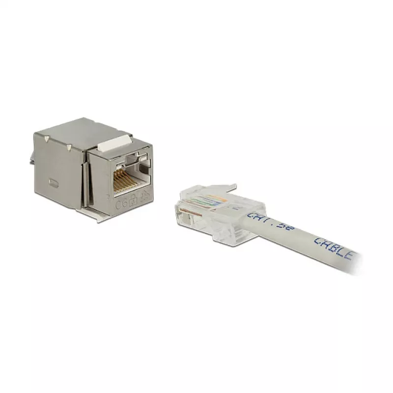 Delock 86404 módulo Keystone RJ45 Secure Cat.6 para LSA, branco