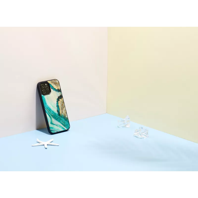 Capa de proteção iKins para Apple iPhone 12 Pro Max – design ágata aqua