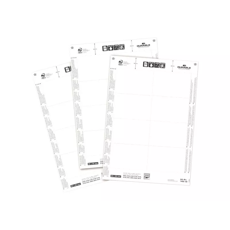 Inserção para porta-nomes Durable 1456-02 60x90 mm branco