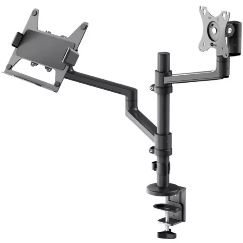 Suporte para monitor WENTRONIC Goobay Deluxe 74417 com braço para portátil, preto