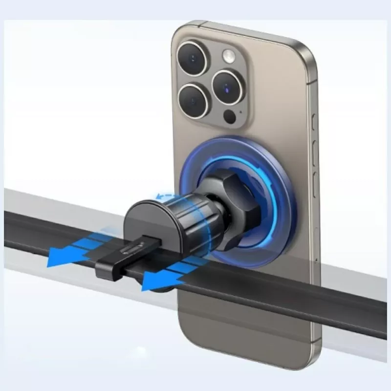 Suporte magnético para telemóvel no carro usams ZJ081 — suporte magnético para smartphones, design compacto, instalação fácil