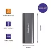 Caixa | compartimento NV2271 para disco M.2 SSD | SATA | NVMe | USB-C | 2TB