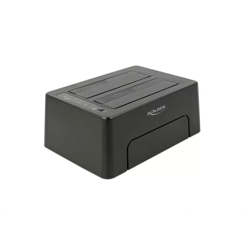 DeLOCK - Docking station para HDD compartimentos: 2 - SATA 6Gb/s - 6 Gbit/s - USB 3.1 (Gen 2) - preto (63957)