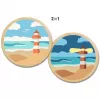Conjunto criativo de madeira Ravensburger CreArt – paisagem marinha, modelo 25924