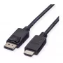 Adaptador de cabo de vídeo ROLINE em material reciclado 3 m DisplayPort HDMI preto 11.45.5782