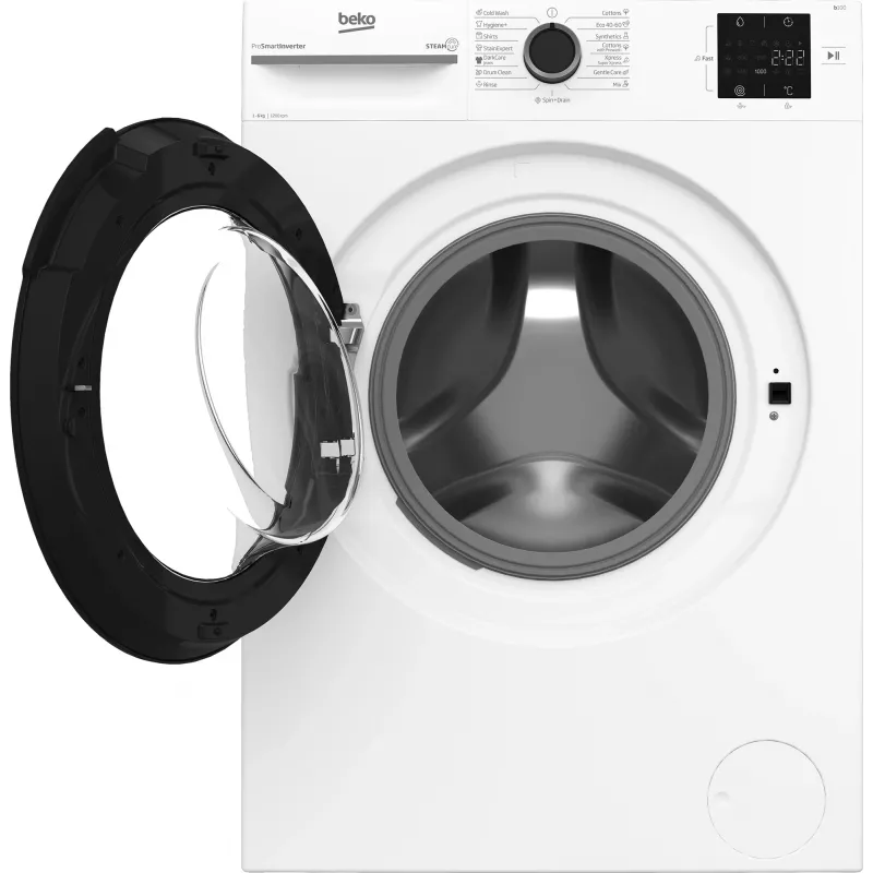 Máquina de lavar roupa BEKO BM1WFSU36233WB, 6 kg, classe energética B, 44,6 cm, 1200 rpm, motor inverter, Steam Cure