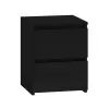 Mesa de cabeceira top e shop M2 CZERŃ, 2 gavetas, preto, 300×300×400 mm