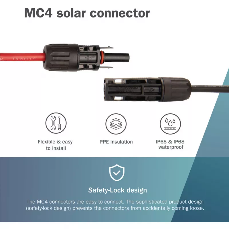 Cabo Digitus DK-SCEC66-0030 6 mm² 3 m MC4 Preto Vermelho