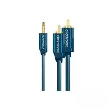 Cabo adaptador MP3 (ficha jack de áudio de 3,5 mm/2x ficha RCA) - 1,0 m adaptador adicional para leitores MP3, iPods e smartphones