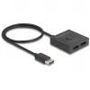 Delock - Distribuidor/comutador de vídeo - 8K, bidirecional - 2 x DisplayPort - Desktop (18906)