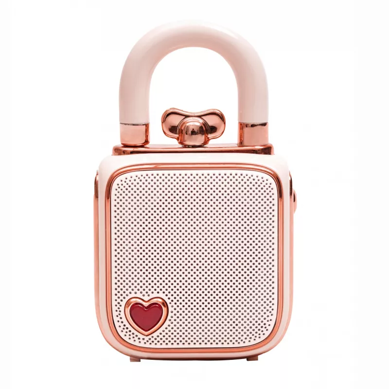 Altifalante mono portátil Divoom LoveLock rosa