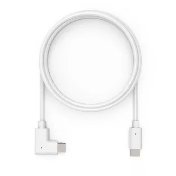 Cabo de carregamento e dados Compulocks USB-C para USB-C 90 graus 2.0 de 6ft - cabo USB - USB-C de 24 pinos (M) reto para USB-C de 24 pinos (M) angular à direita - 1,83 m - branco - para Compulock