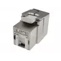Módulo Keystone Alantec MB005-1 Plano Aço inoxidável RJ-45, conector fêmea, Cat6a, AWG 22/24