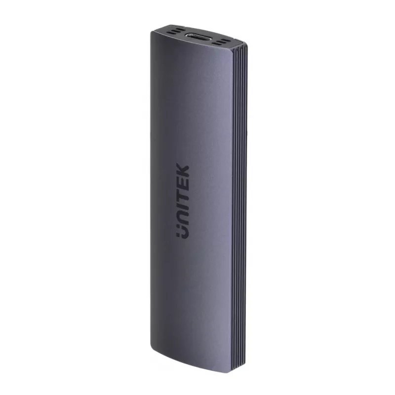 Caixa M.2 SSD Unitek uDrive Cinzento — M.2 (2230/2242/2260/2280), NVMe/SATA III, USB-C 10 Gbit/s, alumínio