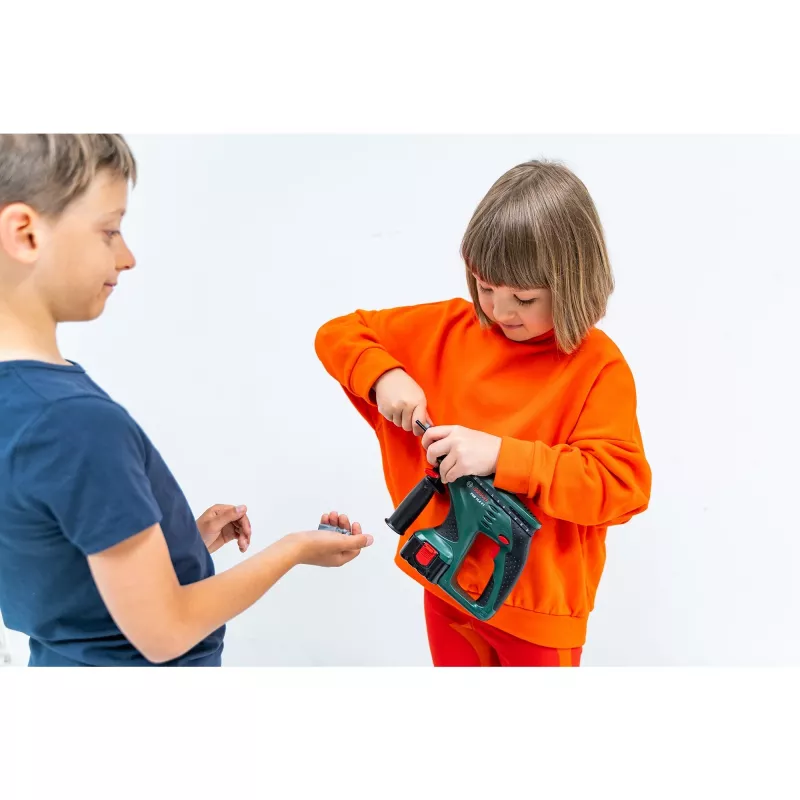 Berbequim de percussão infantil Bosch da Theo Klein, efeitos sonoros e luminosos, role-play