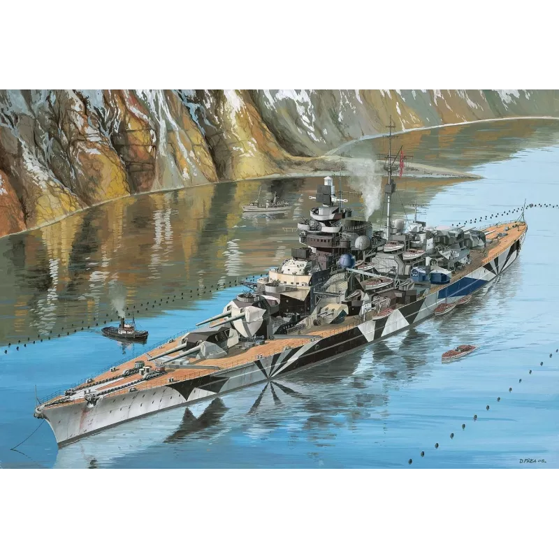 Maquete plástica de navio REVELL Tirpitz escala 1:350