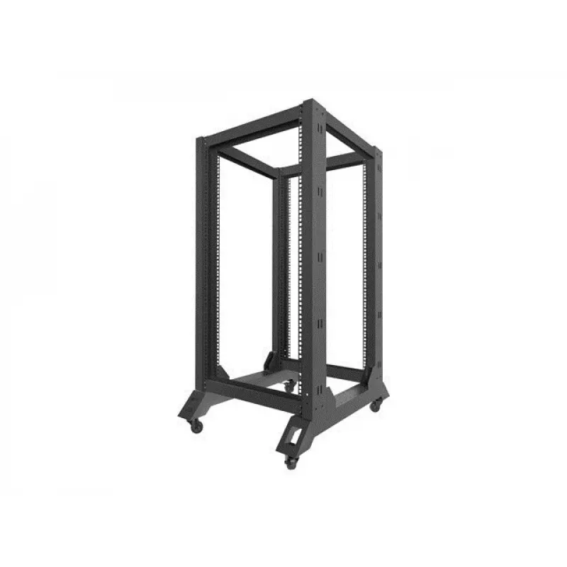 Rack autónomo LANBERG OR01-6822-B 22U, 600 mm L x 800 mm P, preto, capacidade de carga 600 kg