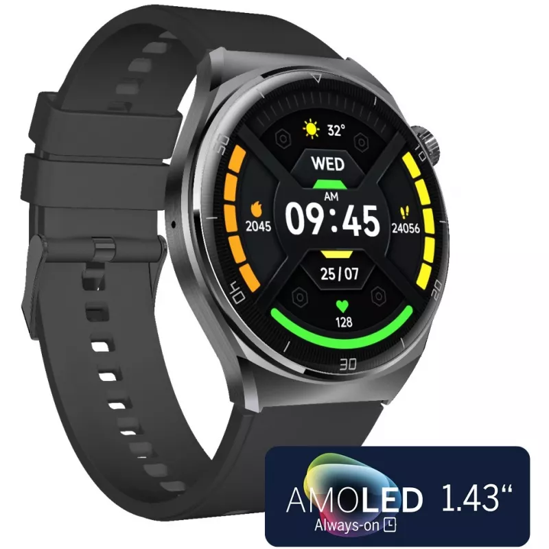 Smartwatch Beafon 401 AMOLED Silver preto