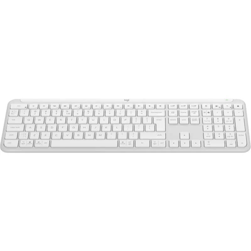 Teclado fino Logitech K950 Signature para escritório RF Wireless Bluetooth QWERTY US International branco