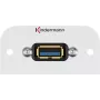 Kindermann Konnect 54 alu - Faceplate modular Snap-In - USB Type A (7441000529)