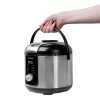 Panela de arroz GASTROBACK Rice Control Low Carb & Steam, 3 L, 450 W, preto/aço inoxidável